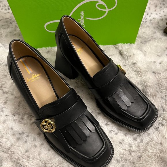 Sam Edelman Quinly Kiltie Block Heel Loafer in Bla MSRP$190 2024's Most Beloved - Picture 9 of 16